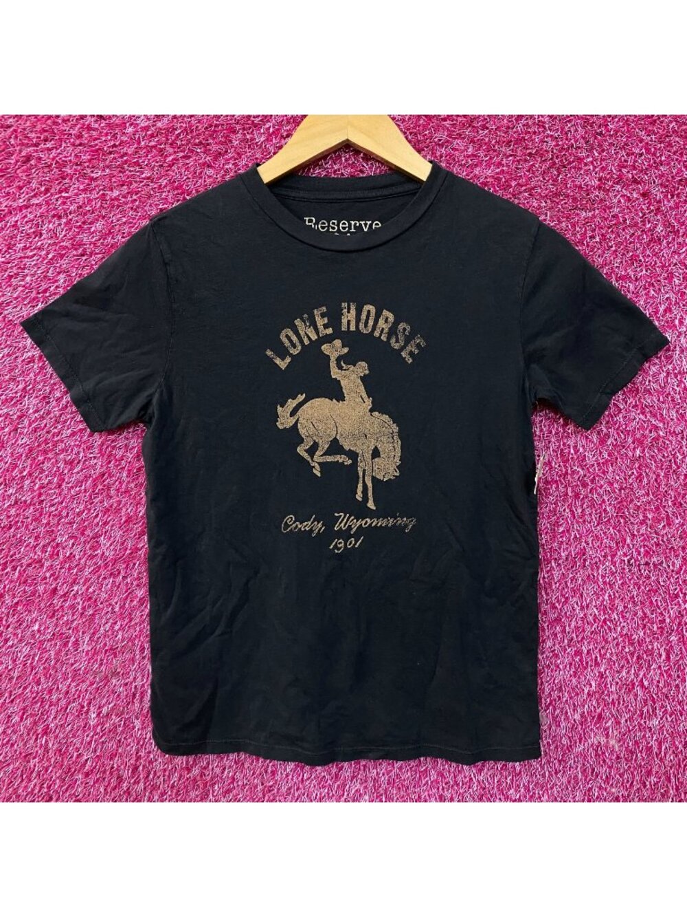 Reserve Lone Horse Cody Wyoming 1901 Graphic T-Shirt Small